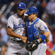 Illustration for article titled Dodgers Catcher Hurts Himself Celebrating Josh Becketts No-Hitter